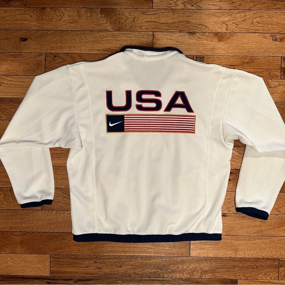 Vintage 90s Nike Jacket Men's Zip USA Olympics 1996 Atlanta Track & Field Large - Picture 4 of 14